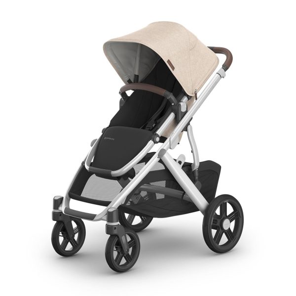 UPPAbaby Vista V3 Stroller - Full-Size Single-to-Double Stroller System - Toddler Seat, Bug Shield, Rain Shield, and Storage Bag Included - Declan  Oat Mélange